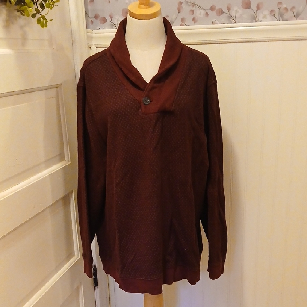 Tasso Elba Maroon Knit Sweater